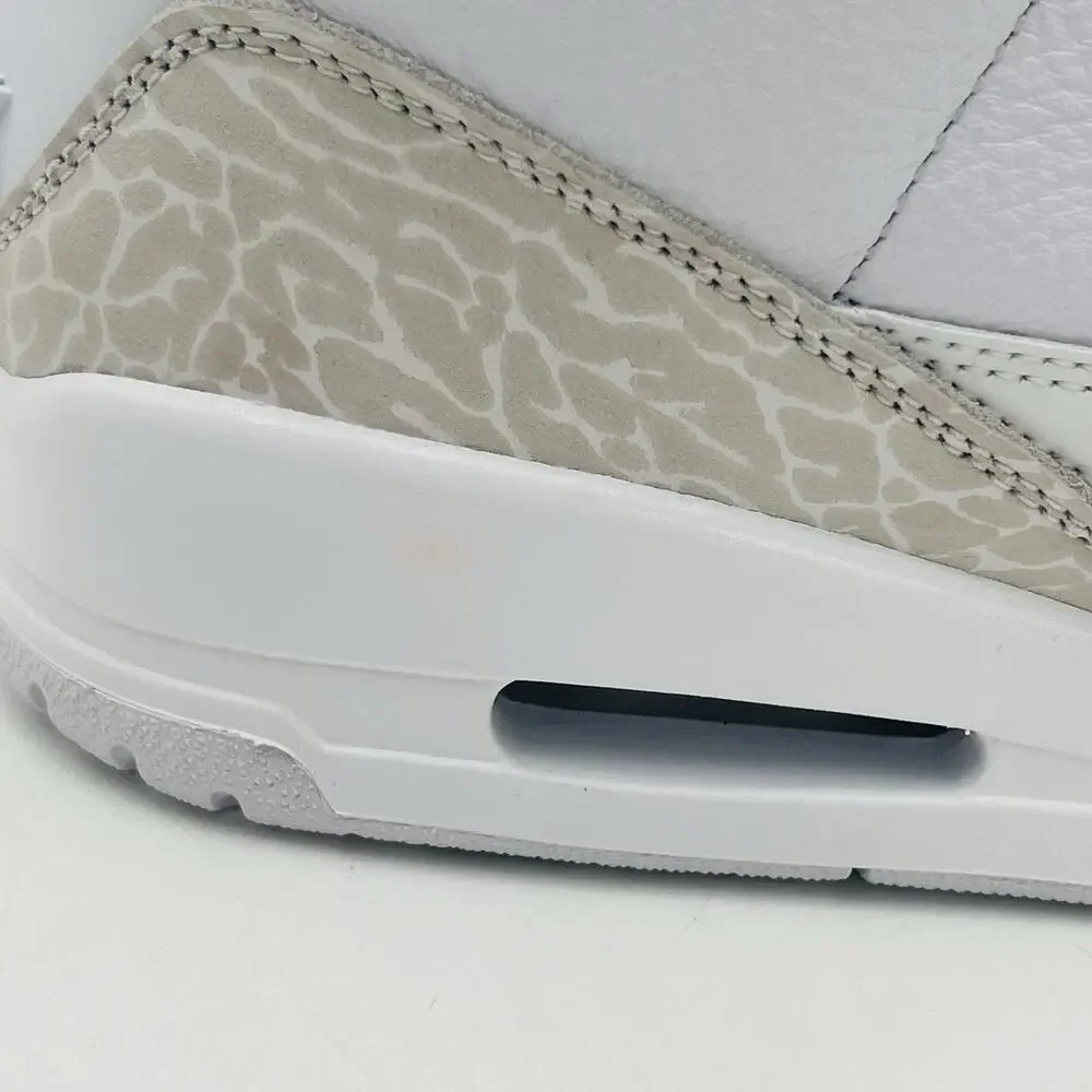 Nike Air Jordan 3 Retro White Silver Sneakers CT8532 111 Men Size 11 NEW